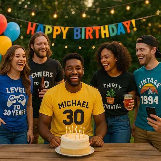 Unique Birthday Style: Custom Printed T-Shirts for Celebrants