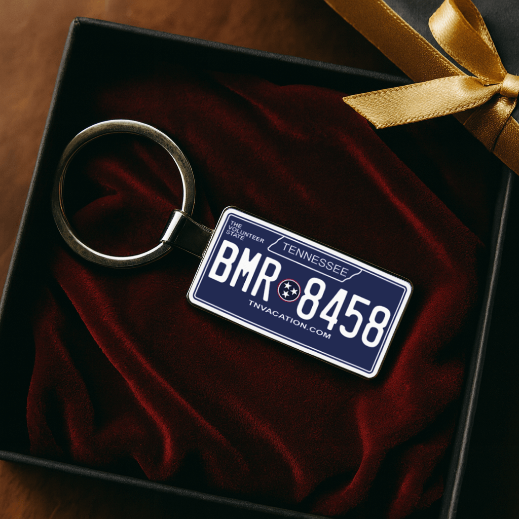 Personalized Tennessee License Plate Keychain
