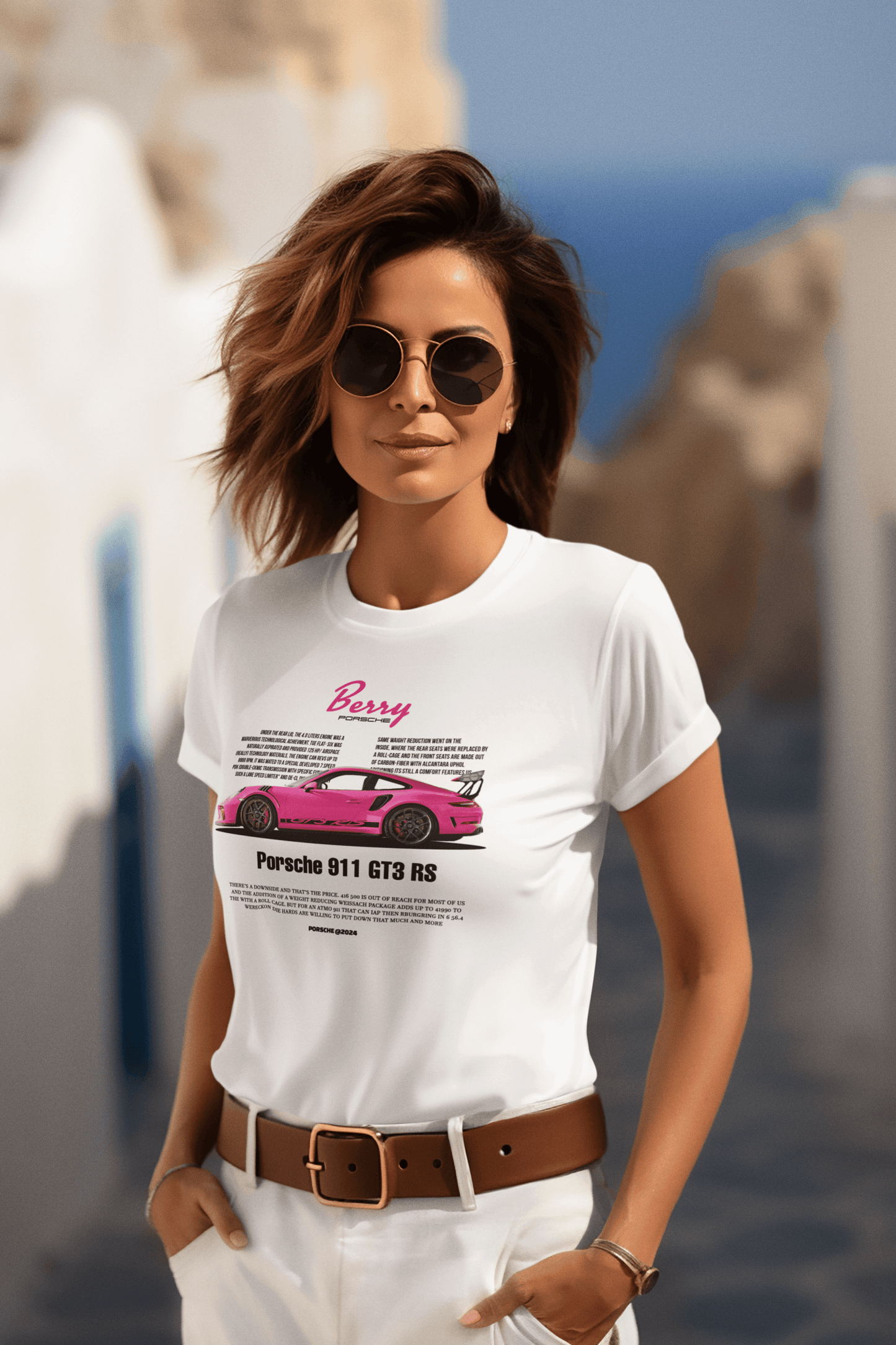 Porsche 911 GT3 RS Berry Edition Graphic Tee — Pink Performance Poster