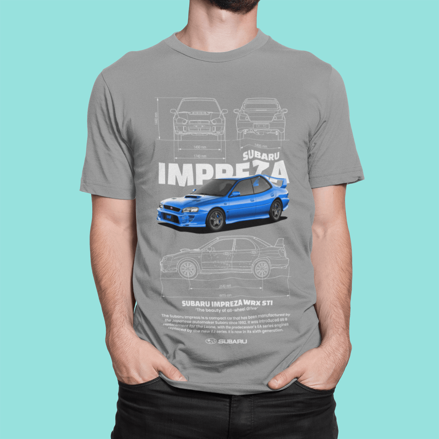 Subaru Impreza WRX STI Graphic Tee — Blueprint All-Wheel-Drive Poster