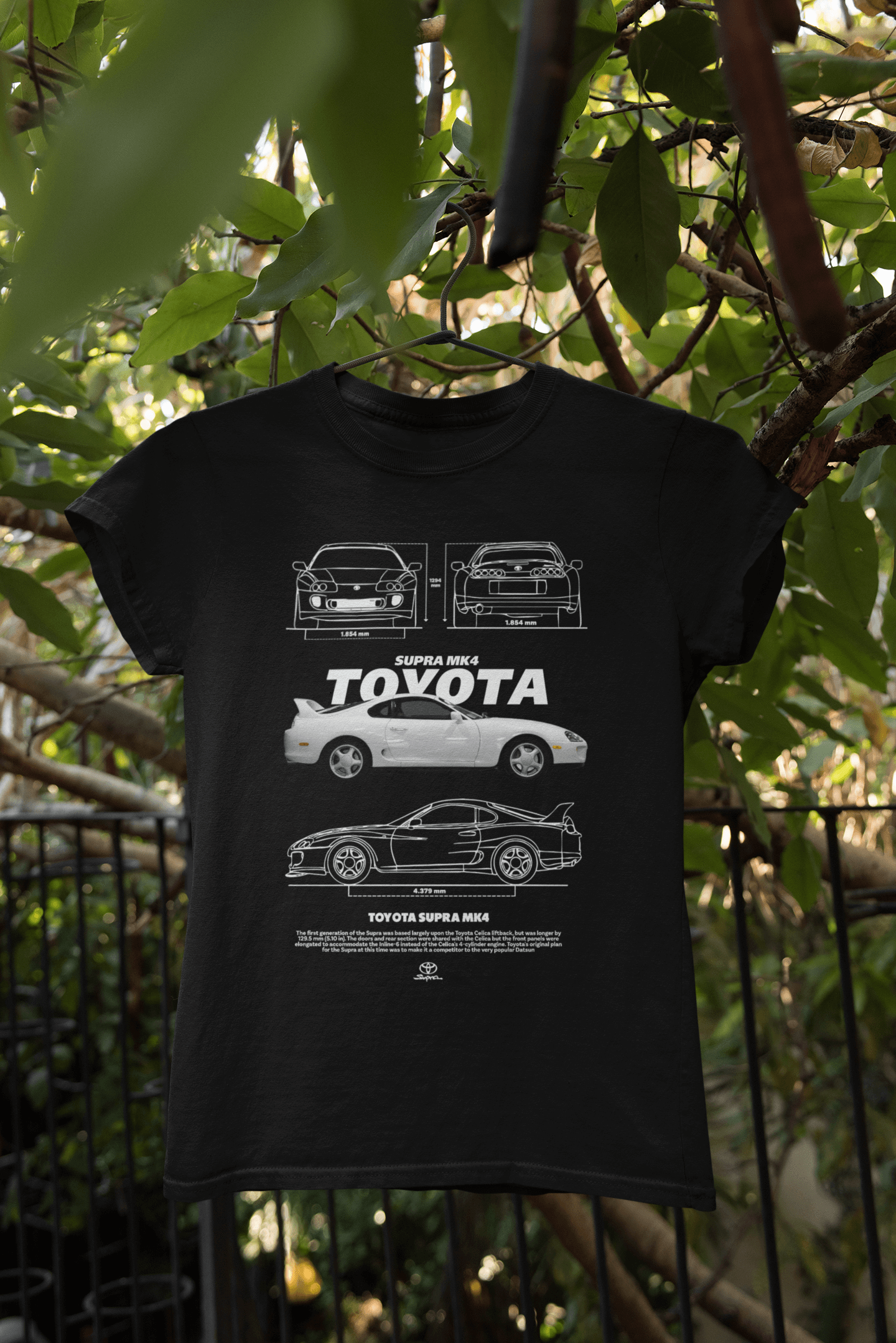 Toyota Supra MK4 Blueprint Spec Sheet Graphic T-Shirt