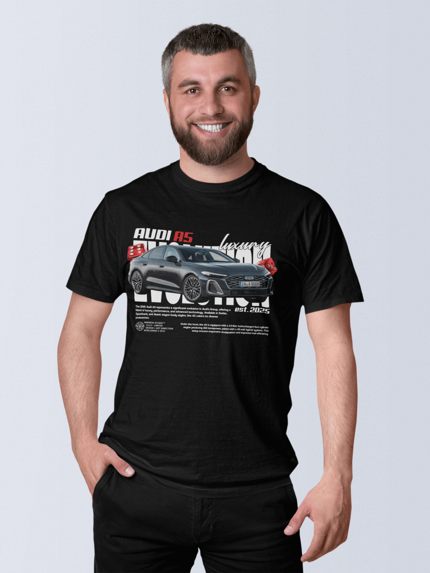 Audi A5 Luxury Graphic T‑Shirt — 2025 Design