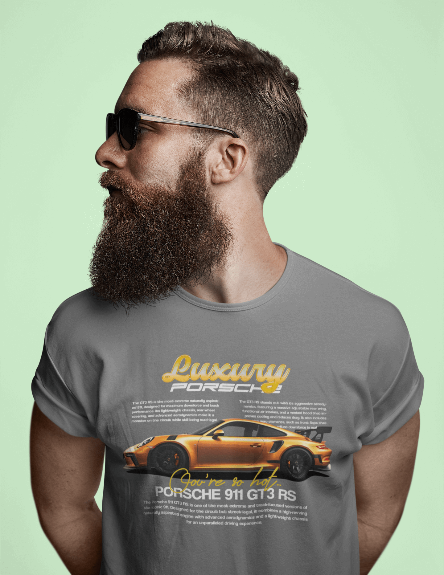 Porsche 911 GT3 RS Graphic Tee — Luxury You're So Hot