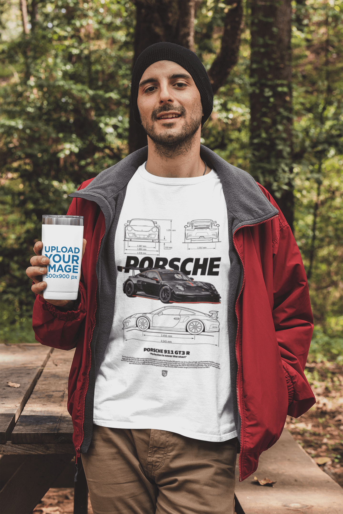 Porsche 911 GT3 R Graphic Tee — Blueprint Specs Poster