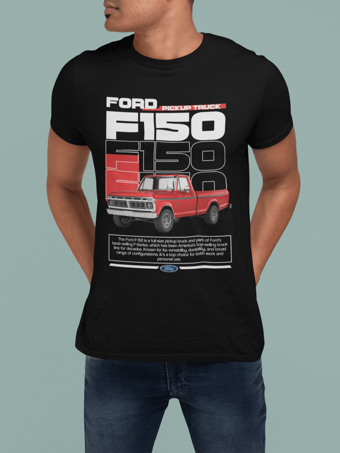Ford F‑150 Pickup Graphic T‑Shirt — Bold Typography Poster