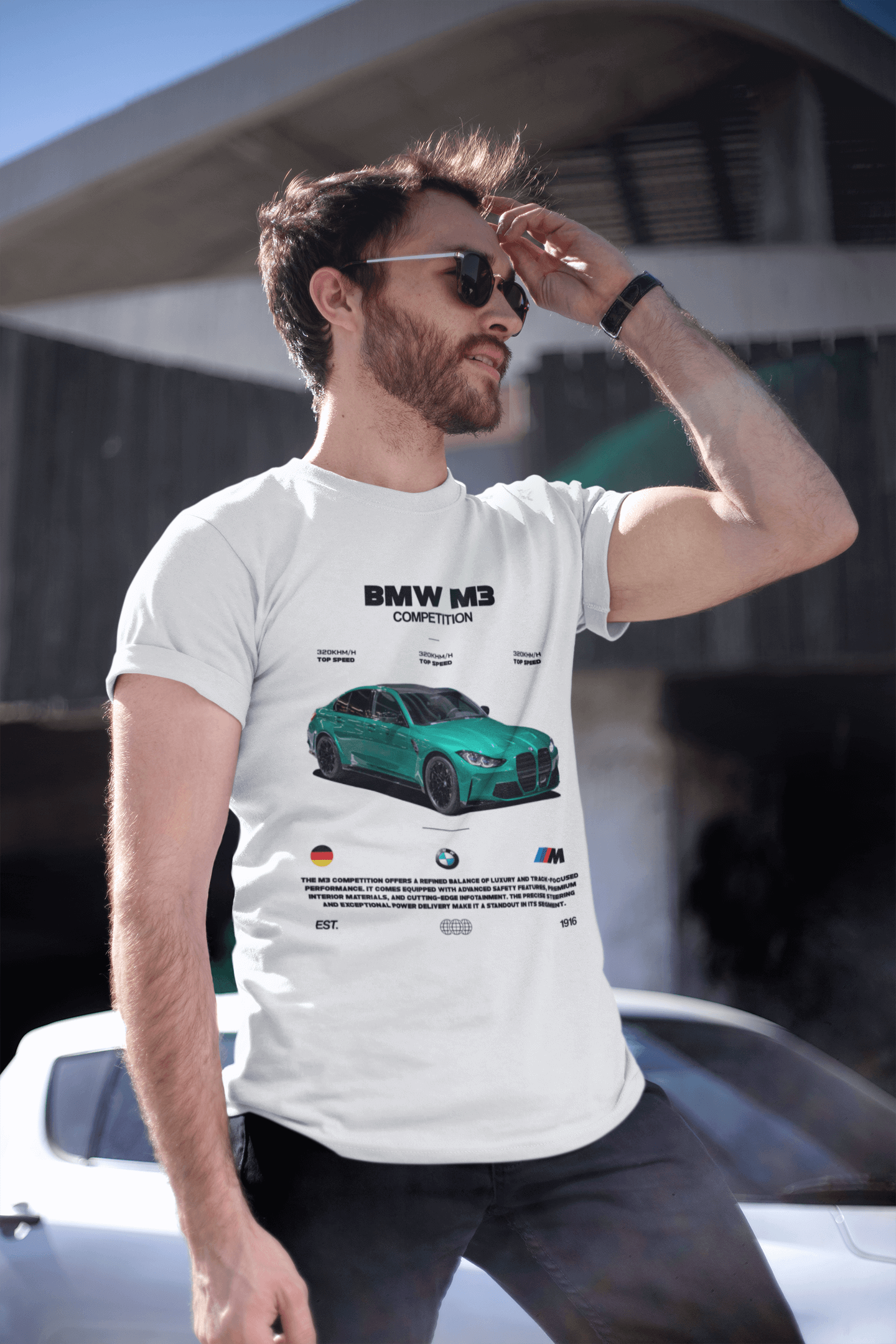 BMW M3 Competition Custom Graphic Tee - Personalized G80 Performance Poster Shirt