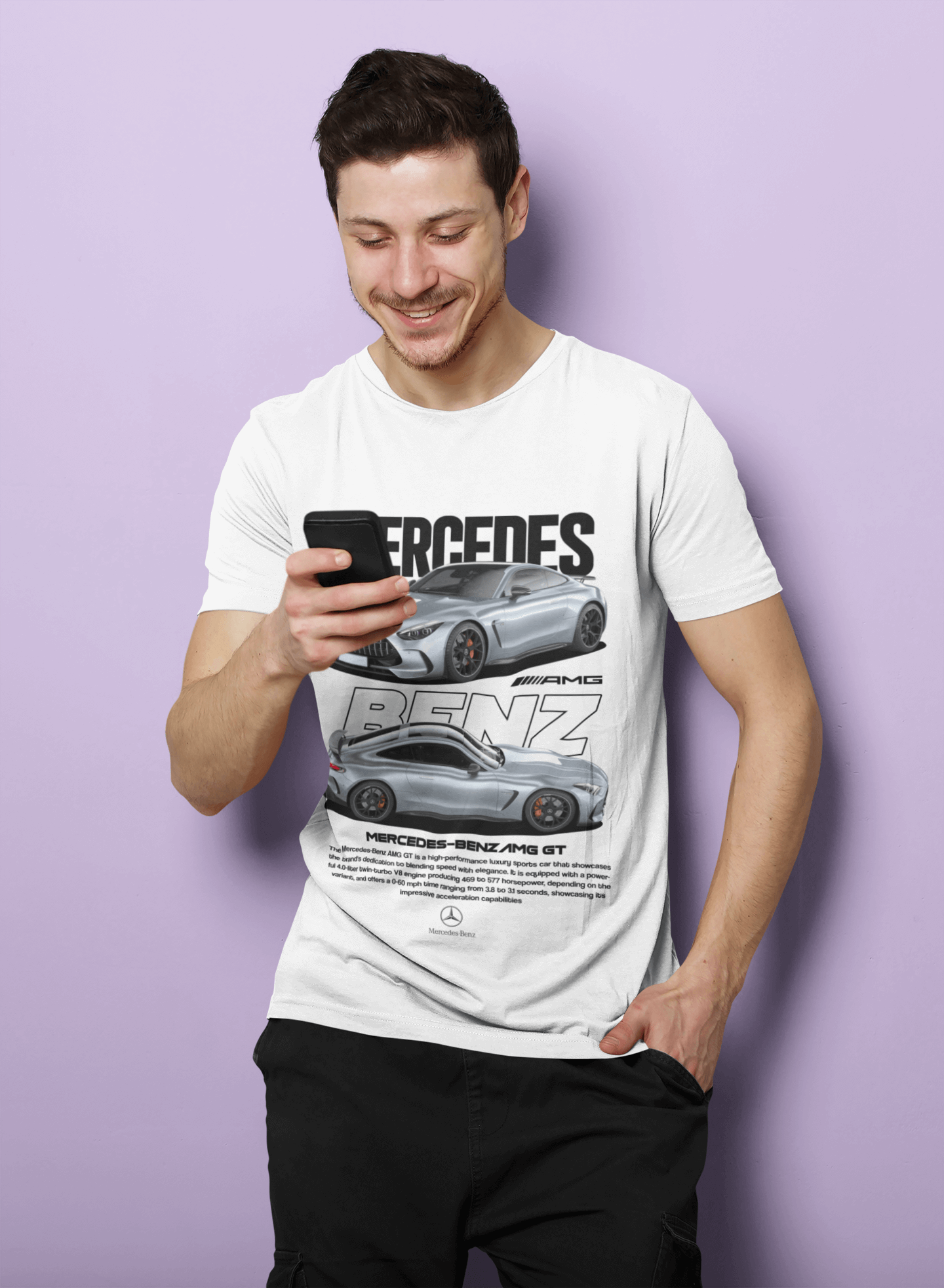 Mercedes-Benz AMG GT Graphic T-Shirt — Racing Poster Artwork