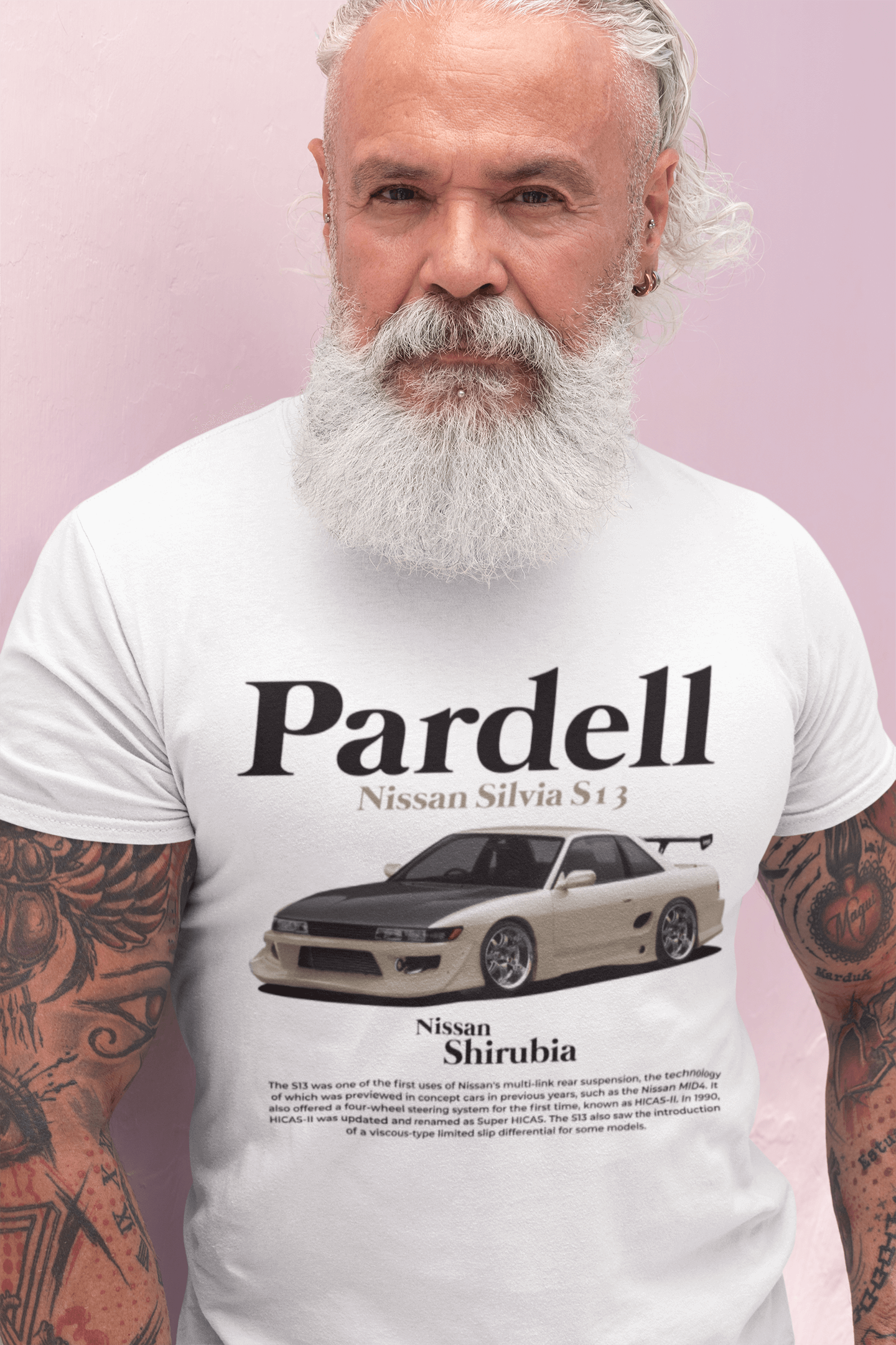Nissan Silvia S13 Graphic T-Shirt — Back Print Poster Design