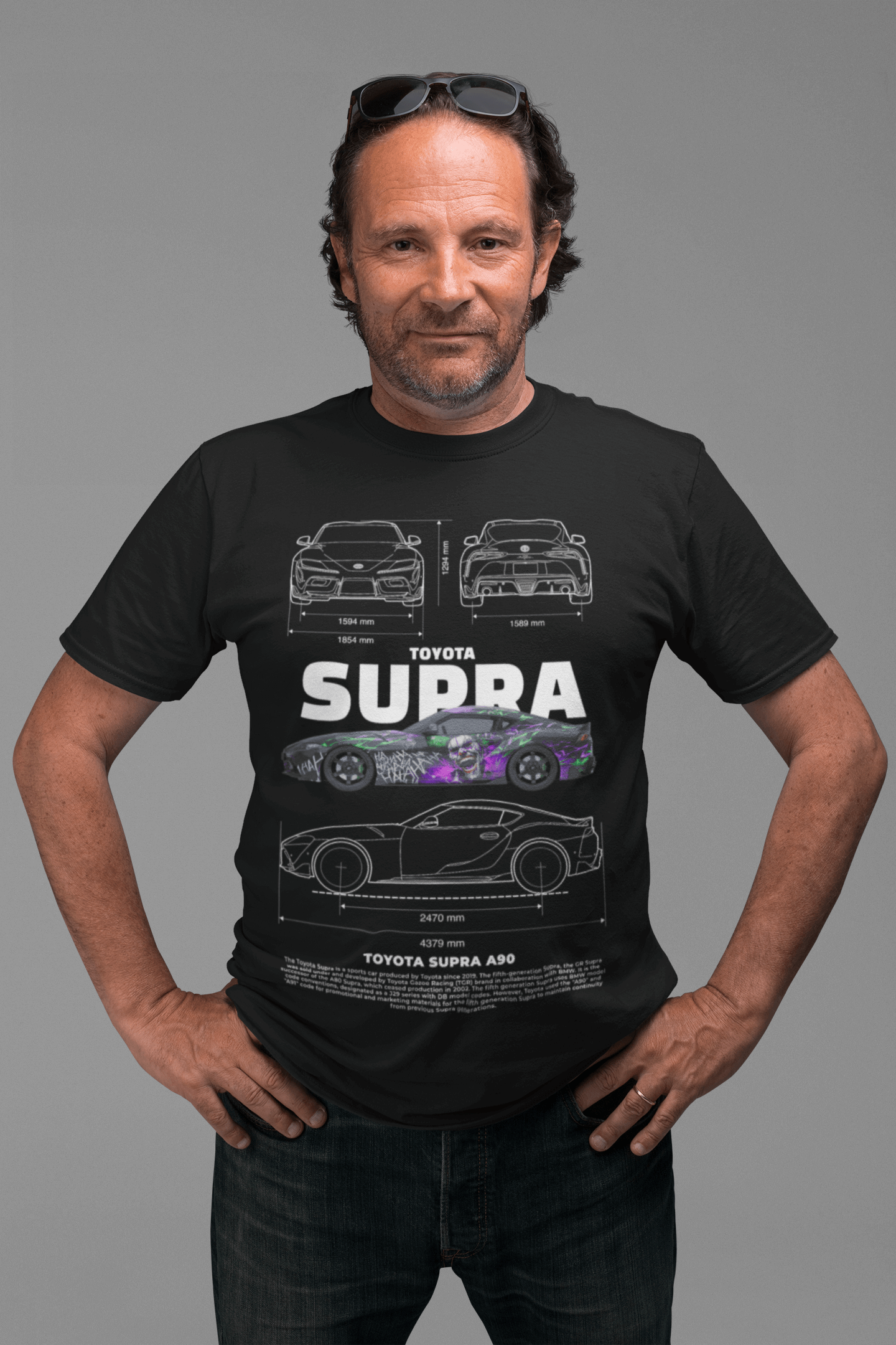 Toyota Supra A90 Graphic T-Shirt — Graffiti Street Blueprint