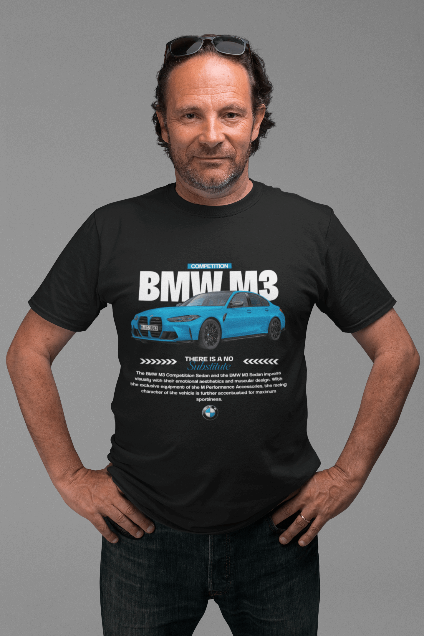 BMW M3 Competition Custom Graphic Tee - Personalized G80 Performance Blueprint Shirt