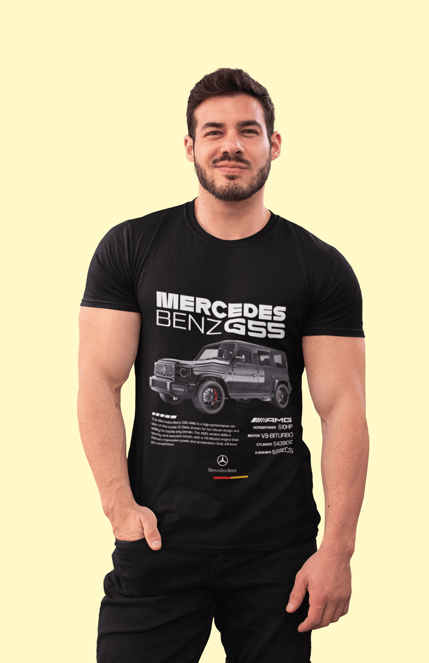 Mercedes-Benz G55 Graphic T-Shirt — Photo & Typography