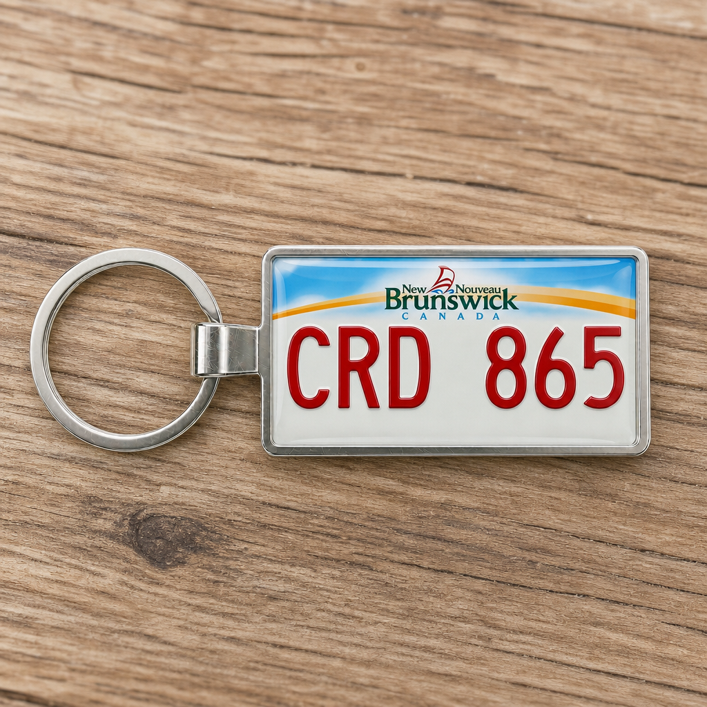 Discover New Brunswick: Personalized License Plate Keychains with Local Flair