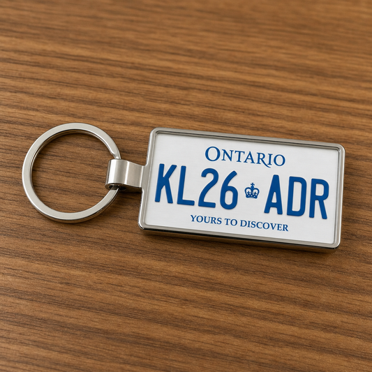 Custom Ontario License Plate Keychain: The Viral Car Show Accessory from Instagram