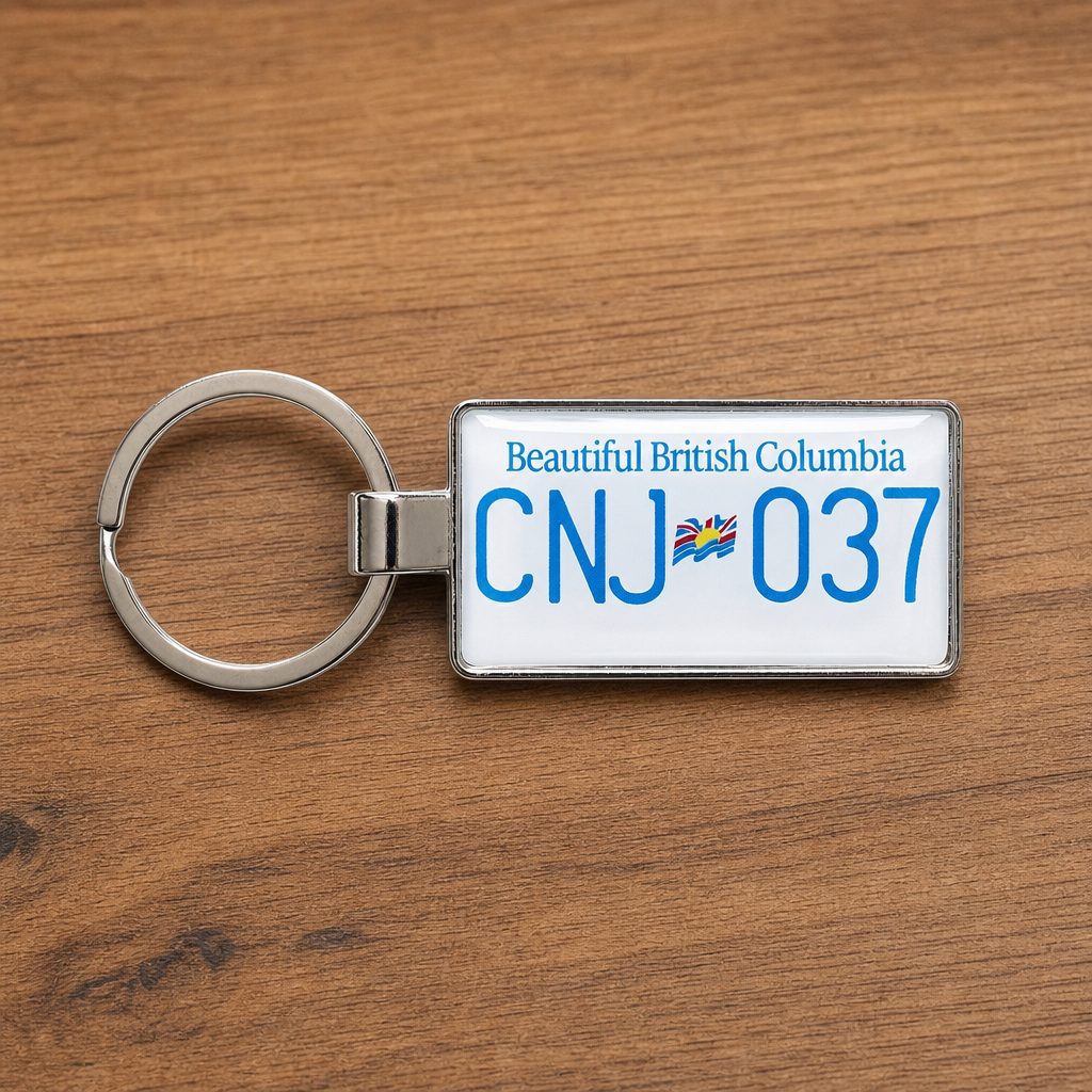 British Columbia’s Scenic Drives Turn Into Custom License Plate Keychains: The Perfect Souvenir for Road Trip Lovers