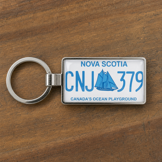 Skip the 6–8 Week Registry Wait with Nova Scotia License Plate Keychains
