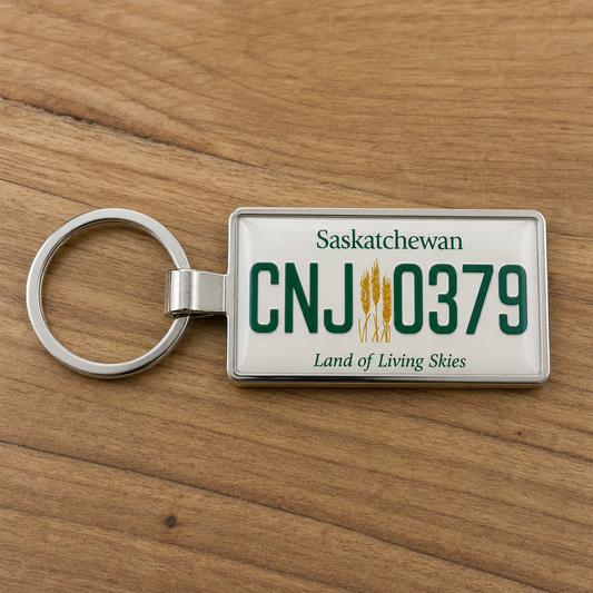 Why Saskatchewan Drivers Are Engraving Their Real Plate Numbers on Custom Keychains