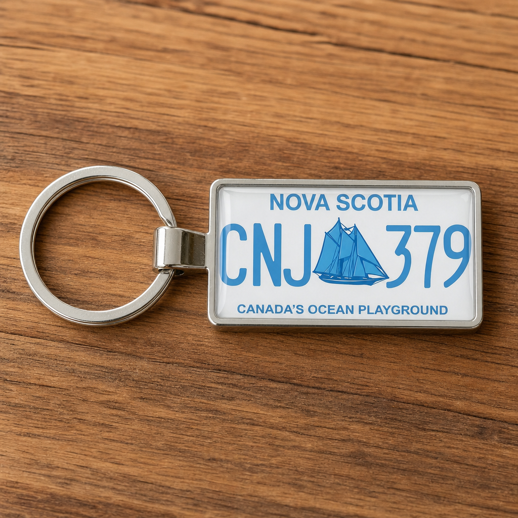 Show Your Nova Scotia Pride with East Coast Slang License Plate Keychains