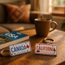 Canadian vs American License Plate Keychains: Design Features and Gift Ideas
