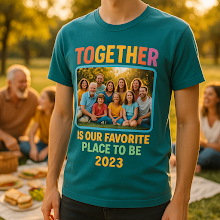 How to Combine Photos, Dates, and Quotes on Custom T-Shirts