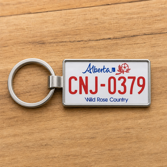 Alberta License Plate Keychains: The Perfect Fall 2026 Rodeo Season Souvenir Gift