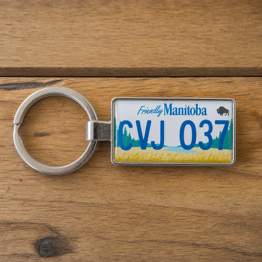 Manitoba Parks License Plate Design: Custom Keychains for Nature Lovers