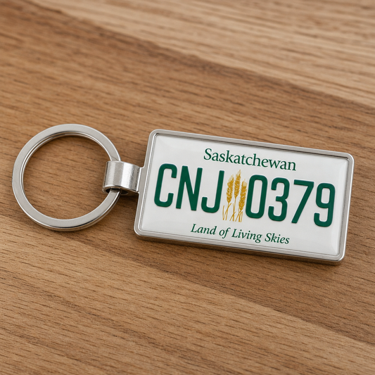 Saskatchewan's License Plate Redesign Sparks a Wave of Custom Prairie Pride Keychains