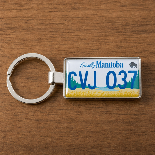 Manitoba License Plate Keychains: Perfect Polar Bear Season Gifts for Churchill Travelers