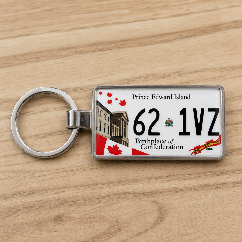 Personalized PEI License Plate Keychains: The Perfect Summer Road Trip Souvenir & Car Culture Essential