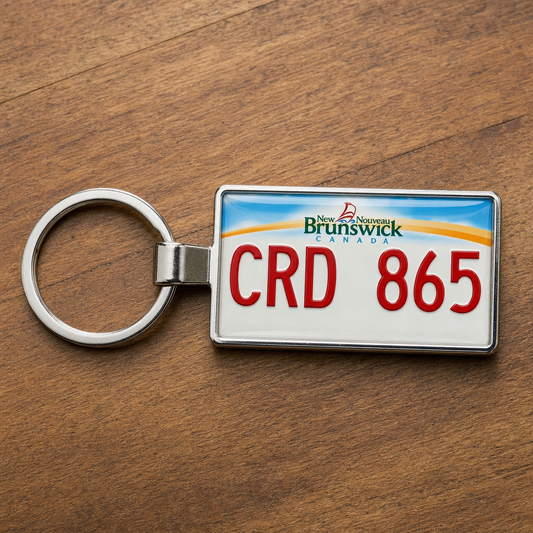 New Brunswick License Plate Keychains: The Perfect First Car Gift for Teen Drivers