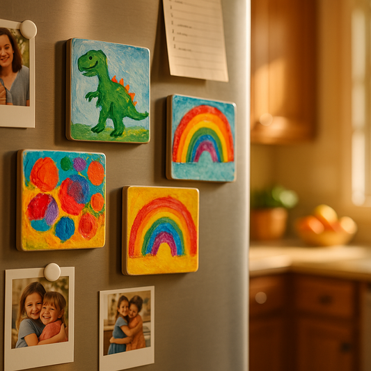 Custom Magnets Featuring Children's Drawings - A Unique Keepsake