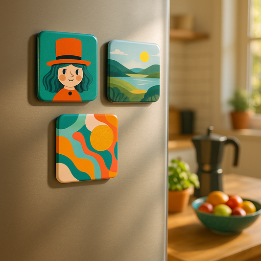 Artistic Illustrations on Magnets - Unique Custom Gifts
