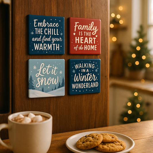 Inspiring Winter Quotes on Custom Magnets - Spread Cheer