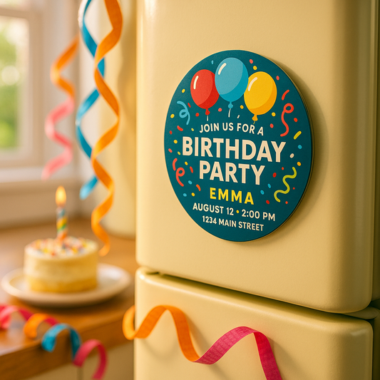 Custom Party Invitation Magnets - Unique and Memorable