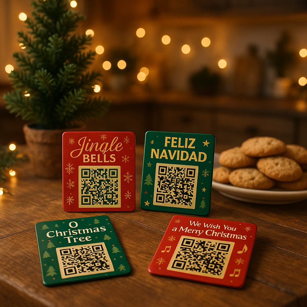 Custom QR Magnets for Your Favorite Christmas Songs