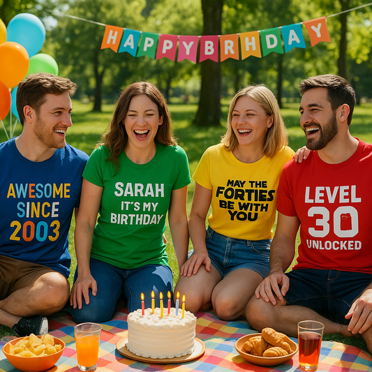 Unique Birthday Style: Custom Printed T-Shirts for Celebrants
