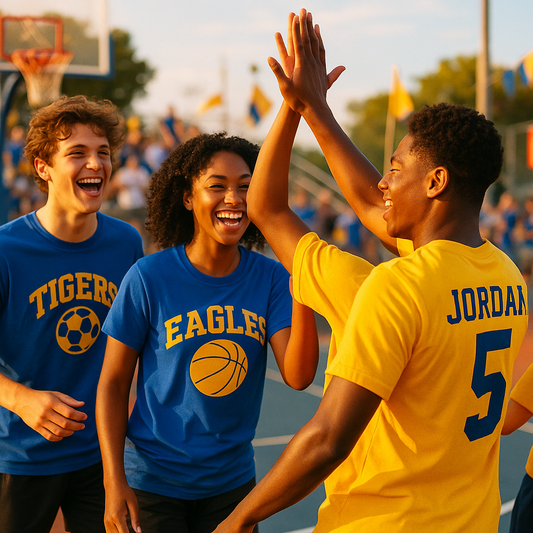 Custom T-Shirts for School and Sports Teams - Quick Designs for Match Days