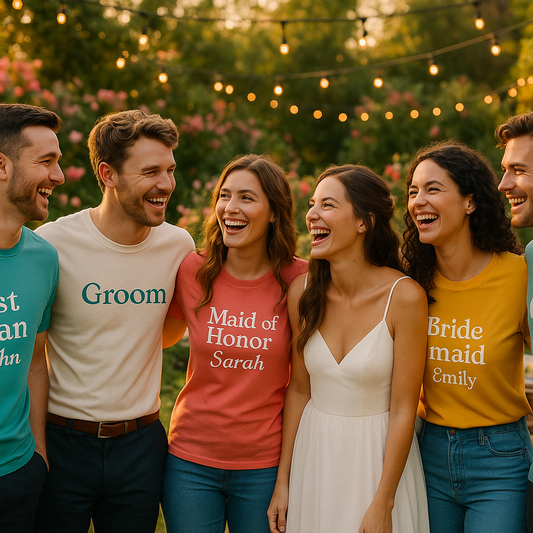 Creative Ideas for Wedding Party Custom T-Shirts