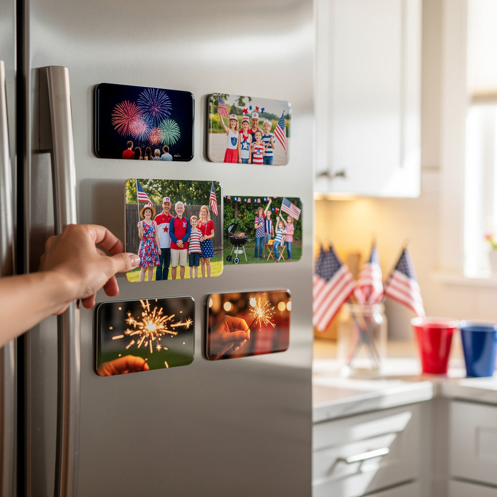 Celebrate July 4th with Patriotic Custom Photo Magnets for Your Fridge