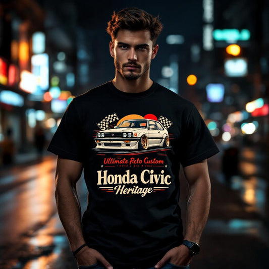Honda Civic Heritage: Creating the Ultimate Retro Custom Shirt for JDM Lovers