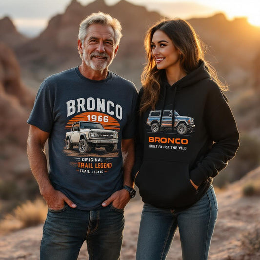 Ford Bronco Comeback: Custom Vintage and Modern Apparel for New and Old Fans