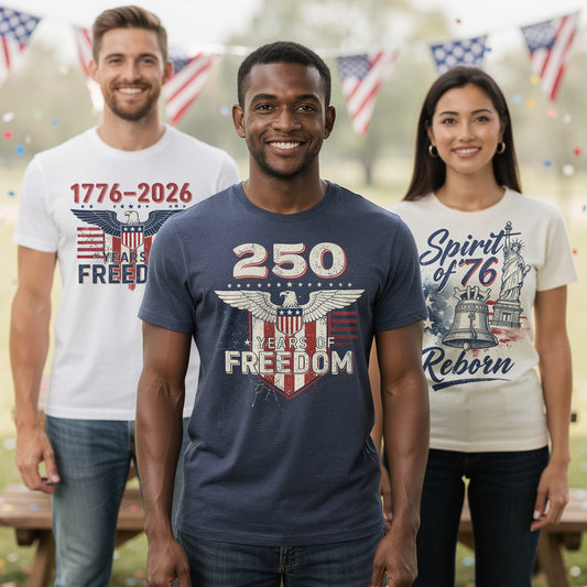 Celebrate America’s 250th Anniversary with Patriotic Custom T‑Shirts: Top DTF Design Trends for 2026