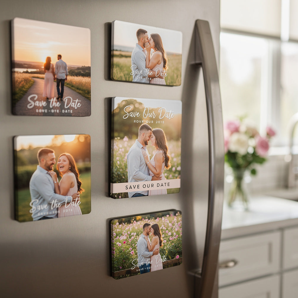 Custom Photo Magnets for Weddings: Elegant Save-the-Date Ideas Guests Never Forget