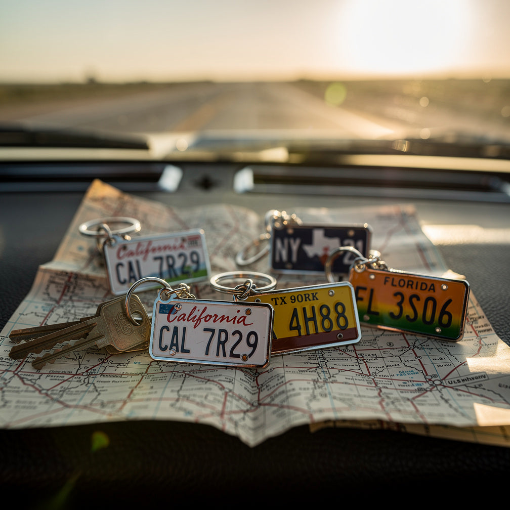 Hit the Road with Custom US State License Plate Keychains for Your Summer Road Trip
