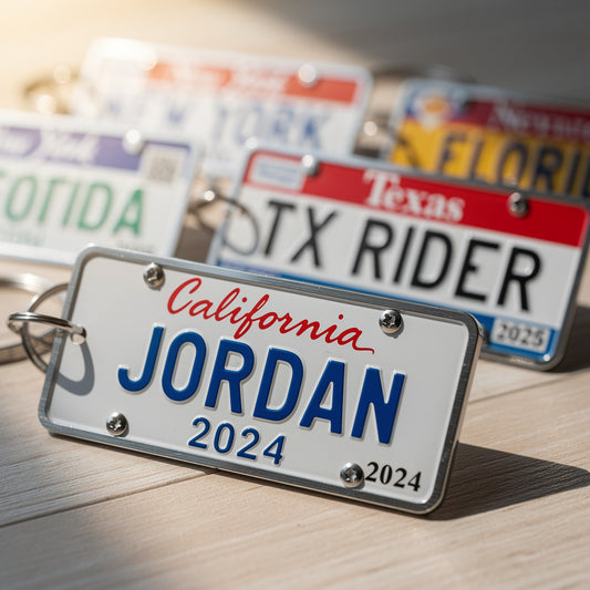 Celebrate State Pride with Custom US License Plate Keychains for Every Design