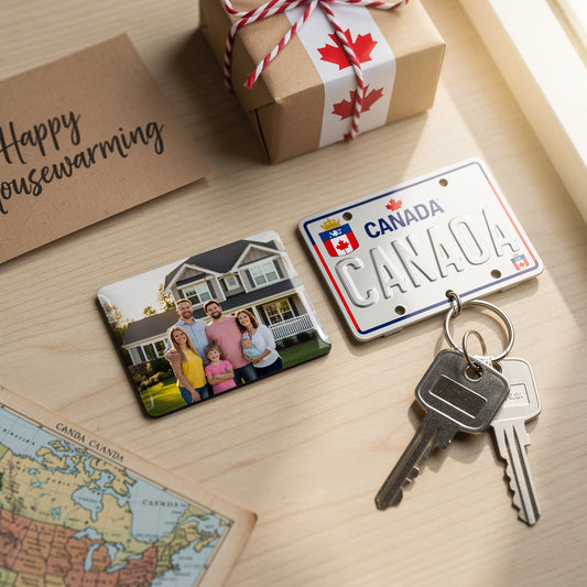 How Custom License Plate Keychains Complete a Photo Magnet Gift for the Perfect Canadian Keepsake Set