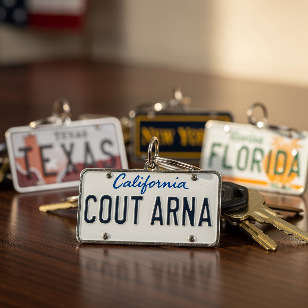 Show State Pride: Custom US License Plate Keychains for Every American