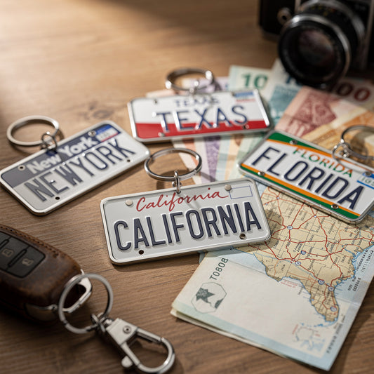 Show Your State Pride: Custom US License Plate Keychains for Every American Road Trip