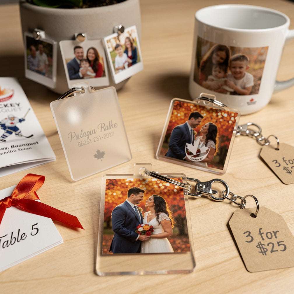 Custom Photo Keychains for Fall Events: Canada’s Double-Sided Acrylic ‘Polaroid’ Trend