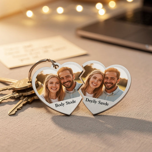 Split Heart Custom Photo Keychains: The Viral TikTok Couples Gift You’ll Actually Use Every Day