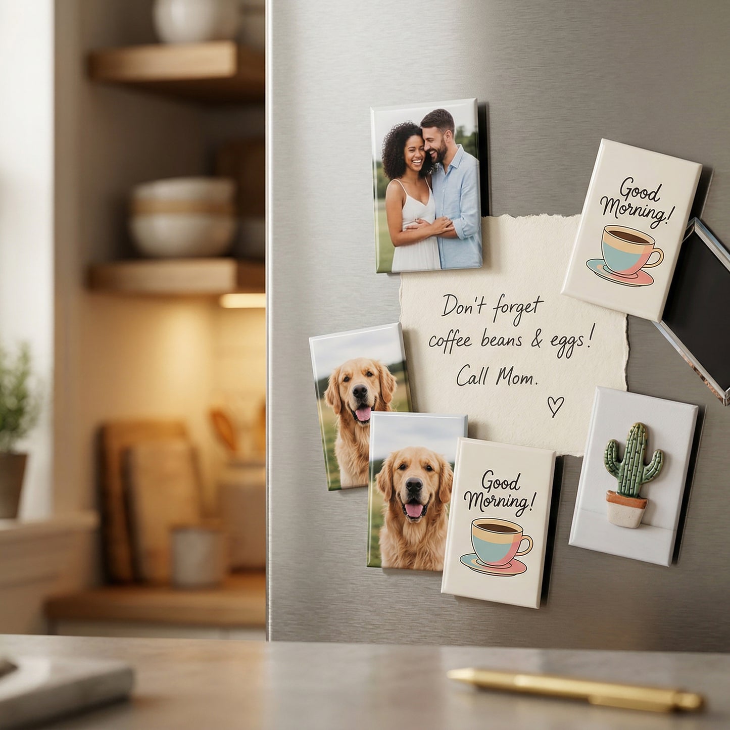 Aimant photo personnalisé – Aimant de réfrigérateur personnalisé avec votre photo